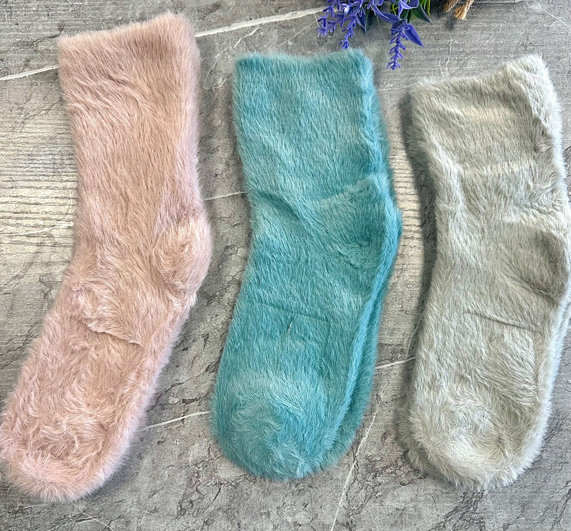 Fluffy Stretchy Socks (3 Colours) NO RETURNS ON SALE ITEMS