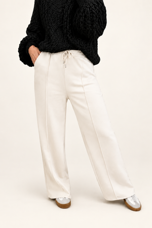 Alexandria Wide Straight Leg Trousers 8-18 Sand