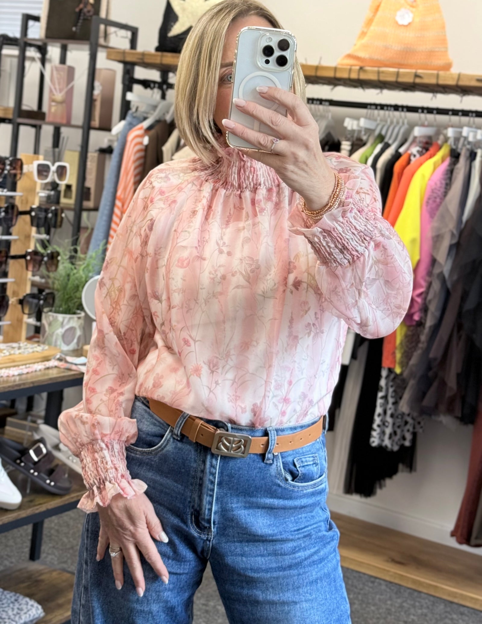 Eliza Floral Sheer Blouse 8-16