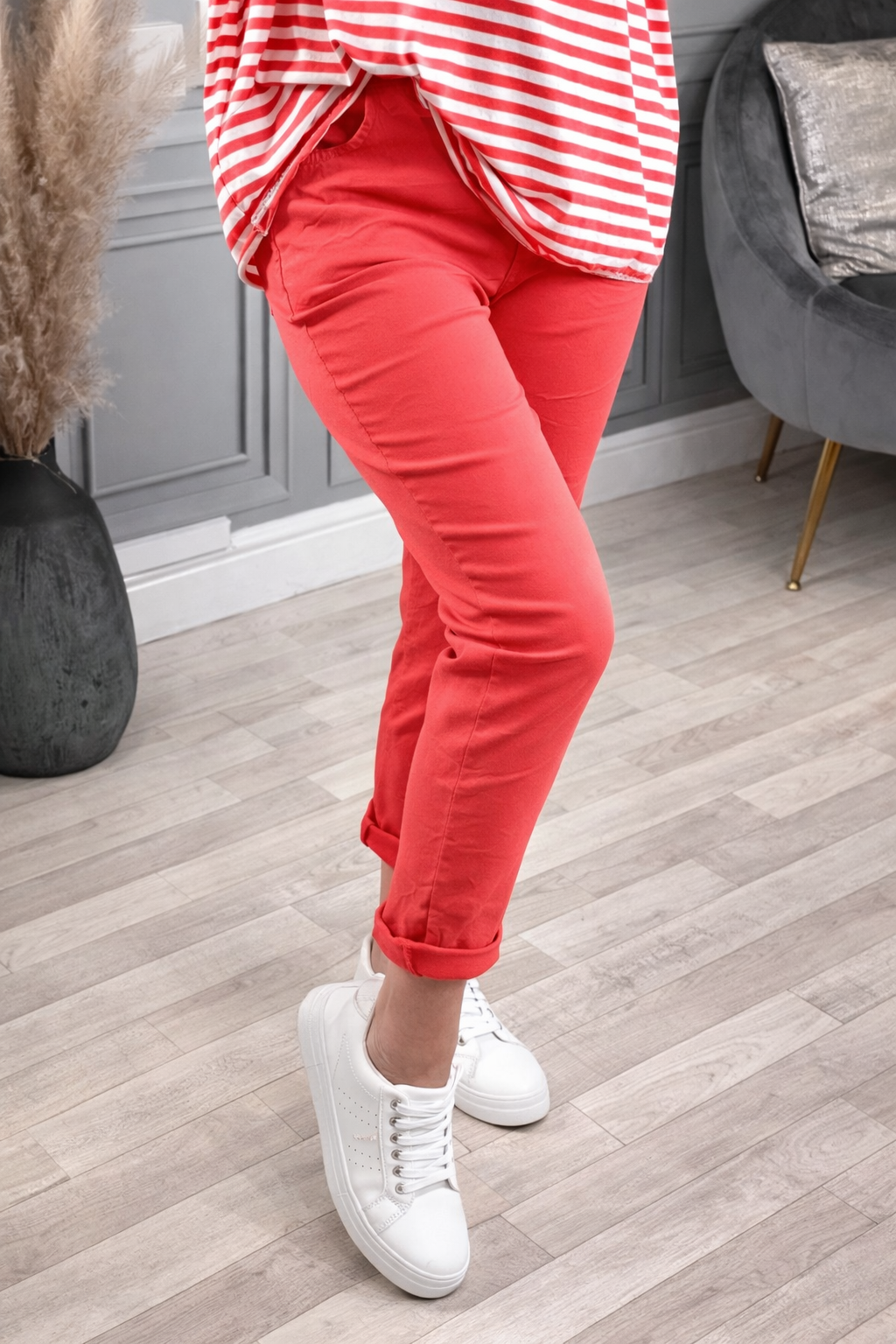 Julia Stretch Magic Trousers 8-22 Coral