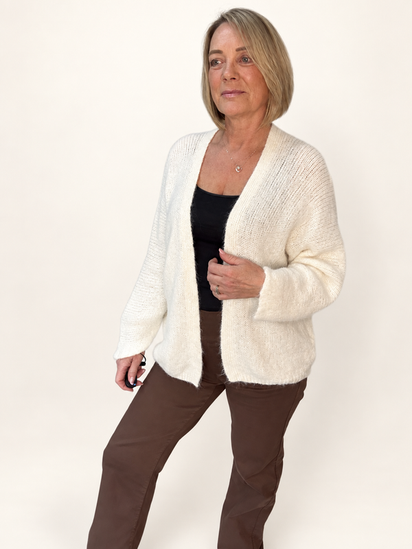 Freya Open Cardigan – Cream