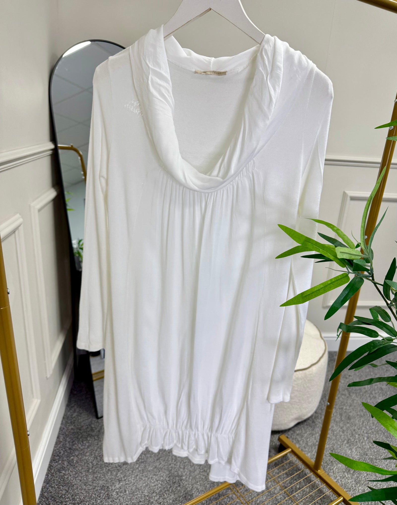 Draped Cowl Neck Top 10-18
