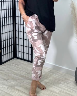 Becca Camouflage Magic Trousers 8-22 Pink - Susie's Boutique