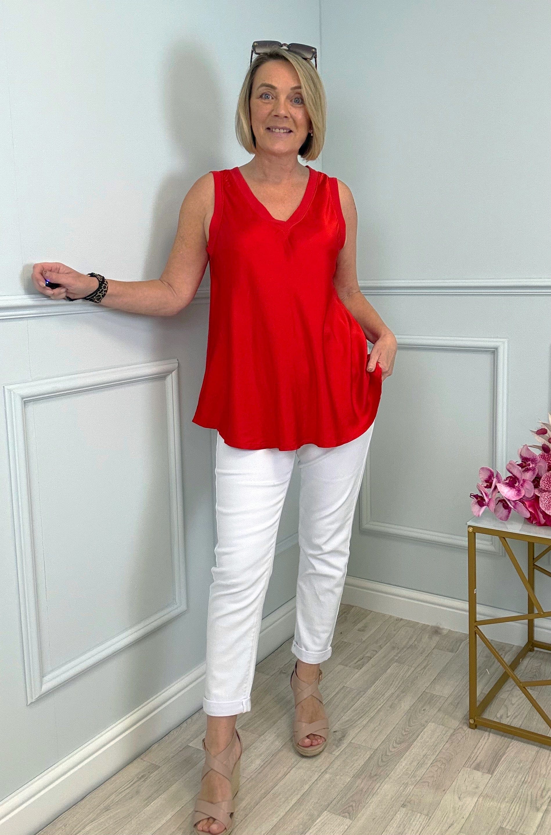 Elsa Satin Front Swing Vest 10-18 NO RETURNS ON SALE ITEMS - Susie's Boutique
