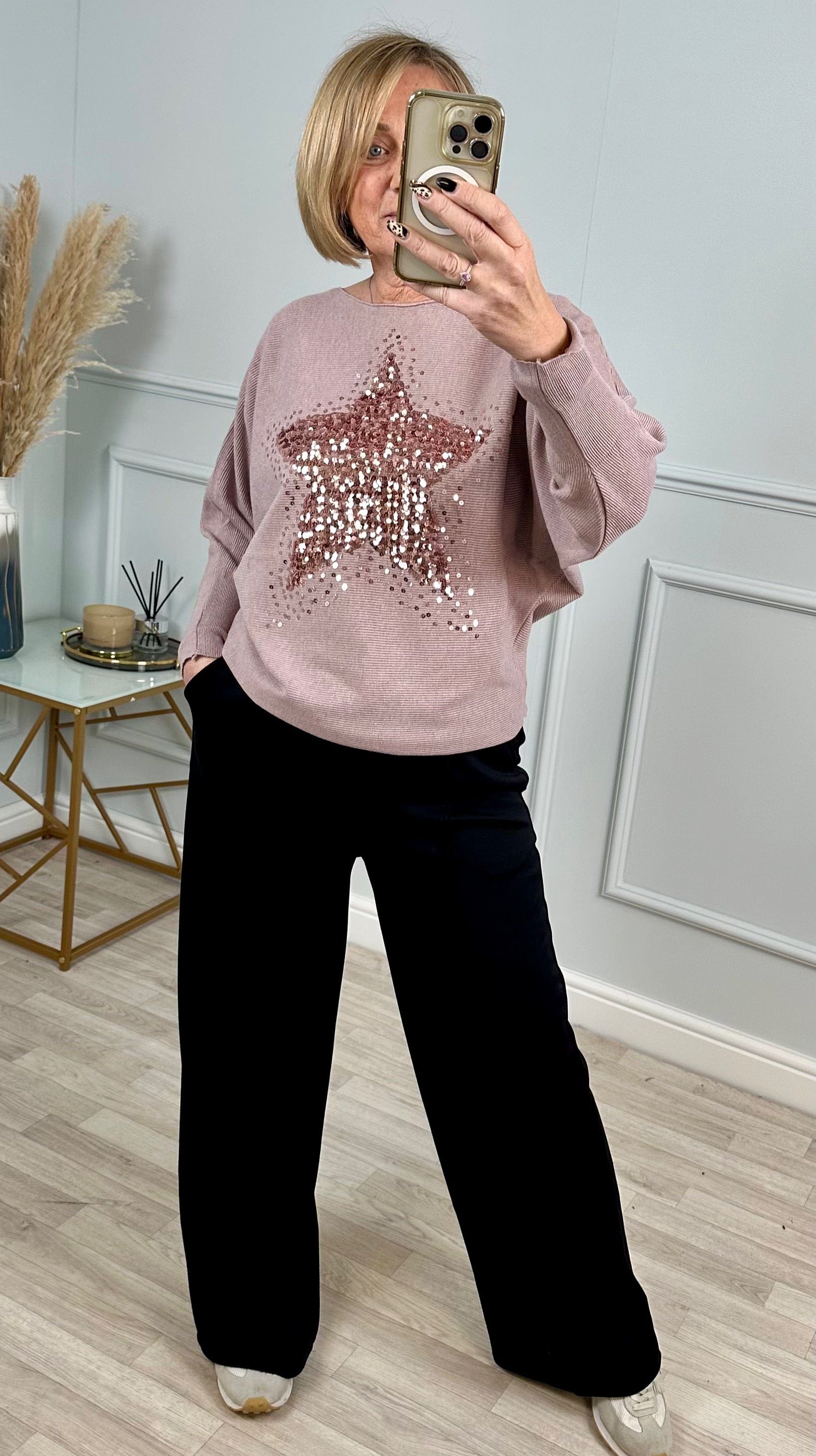 Starburst Sequin Jumper 8-16 Pink - Susie's Boutique