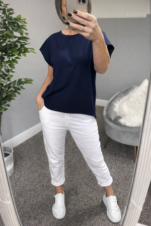 Julia Stretch Magic Trousers  8-22 White