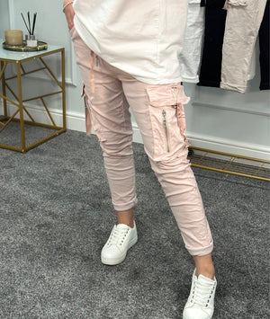 Eris Cargo Zip Pocket Magic Pants 8-16 Pink - Susie's Boutique