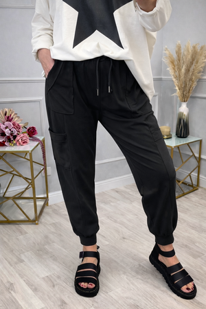 Tanya Cargo Joggers 8-16 Black