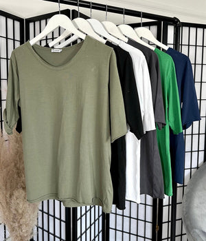 Elisa Essential Plain T-shirt 8-16 Khaki - Susie's Boutique
