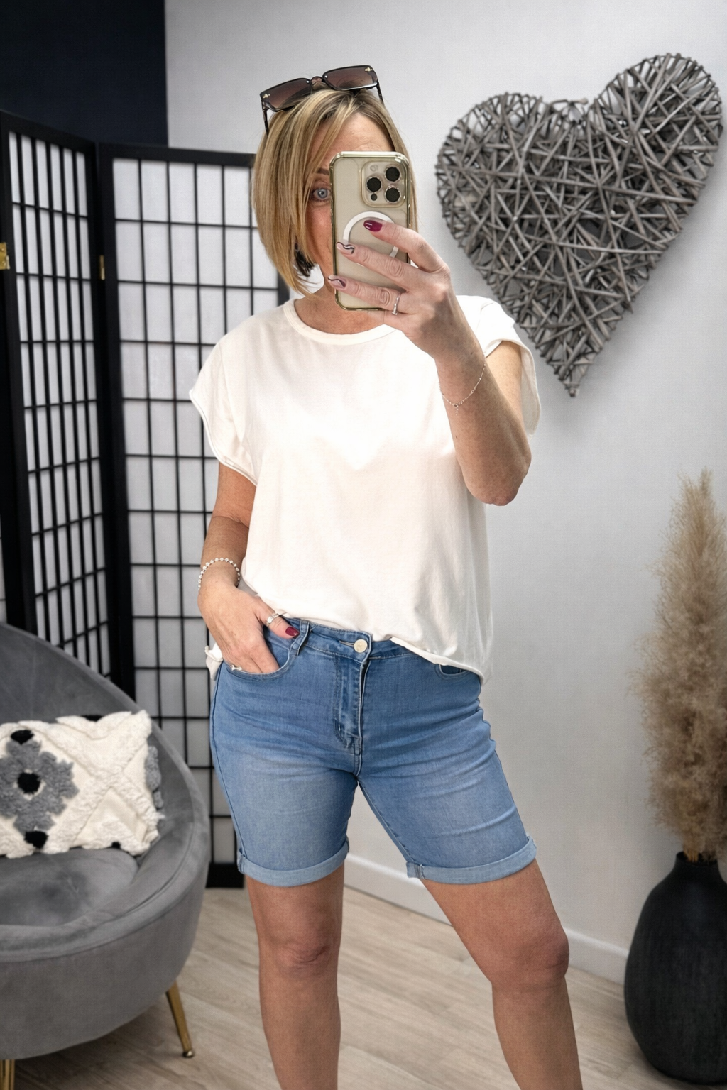 Carla Denim Stretch Shorts 8-18