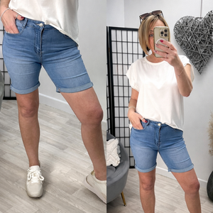 Carla Denim Stretch Shorts 8-18