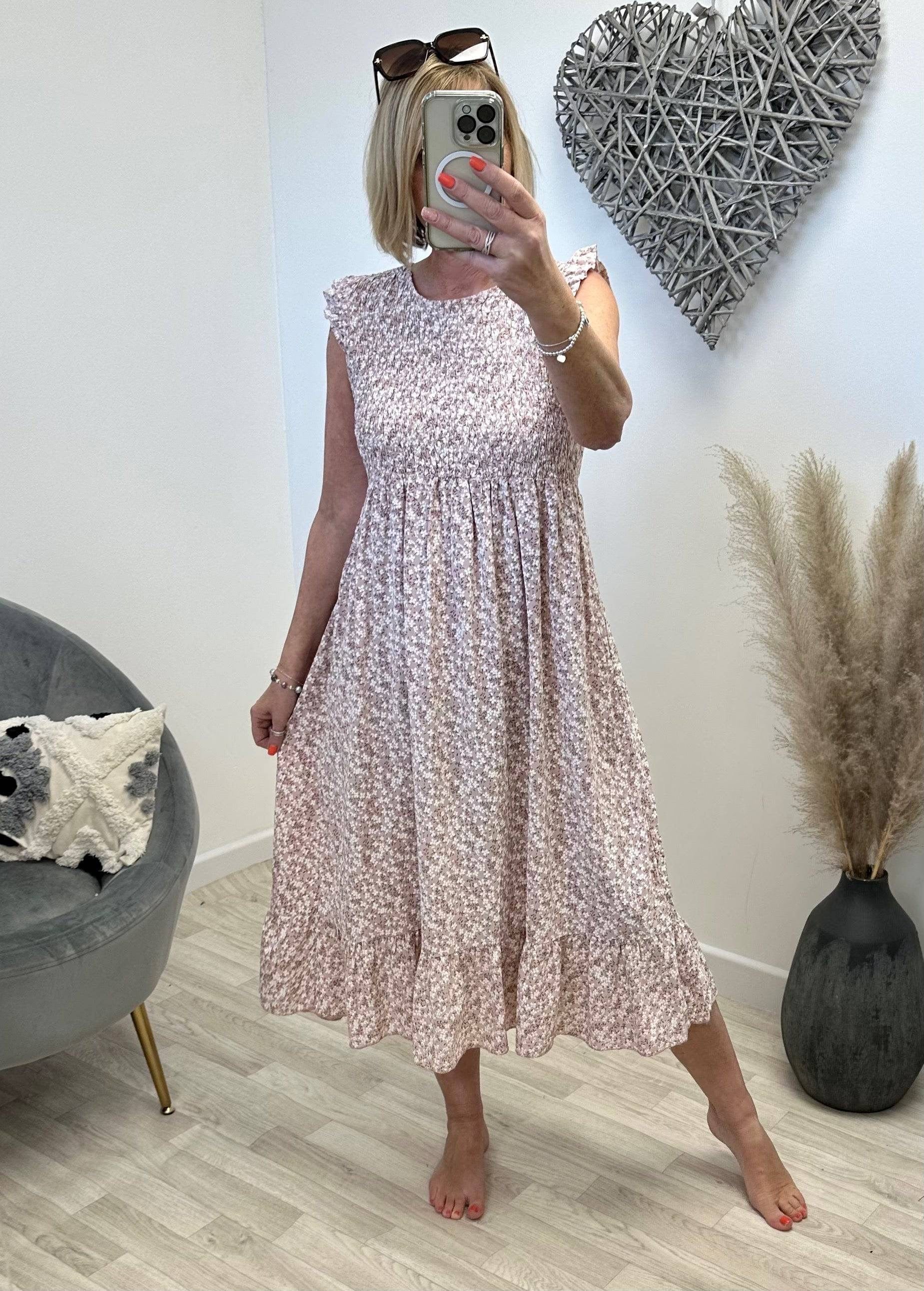 Irina Ditsy Print Midi Dress 8-16