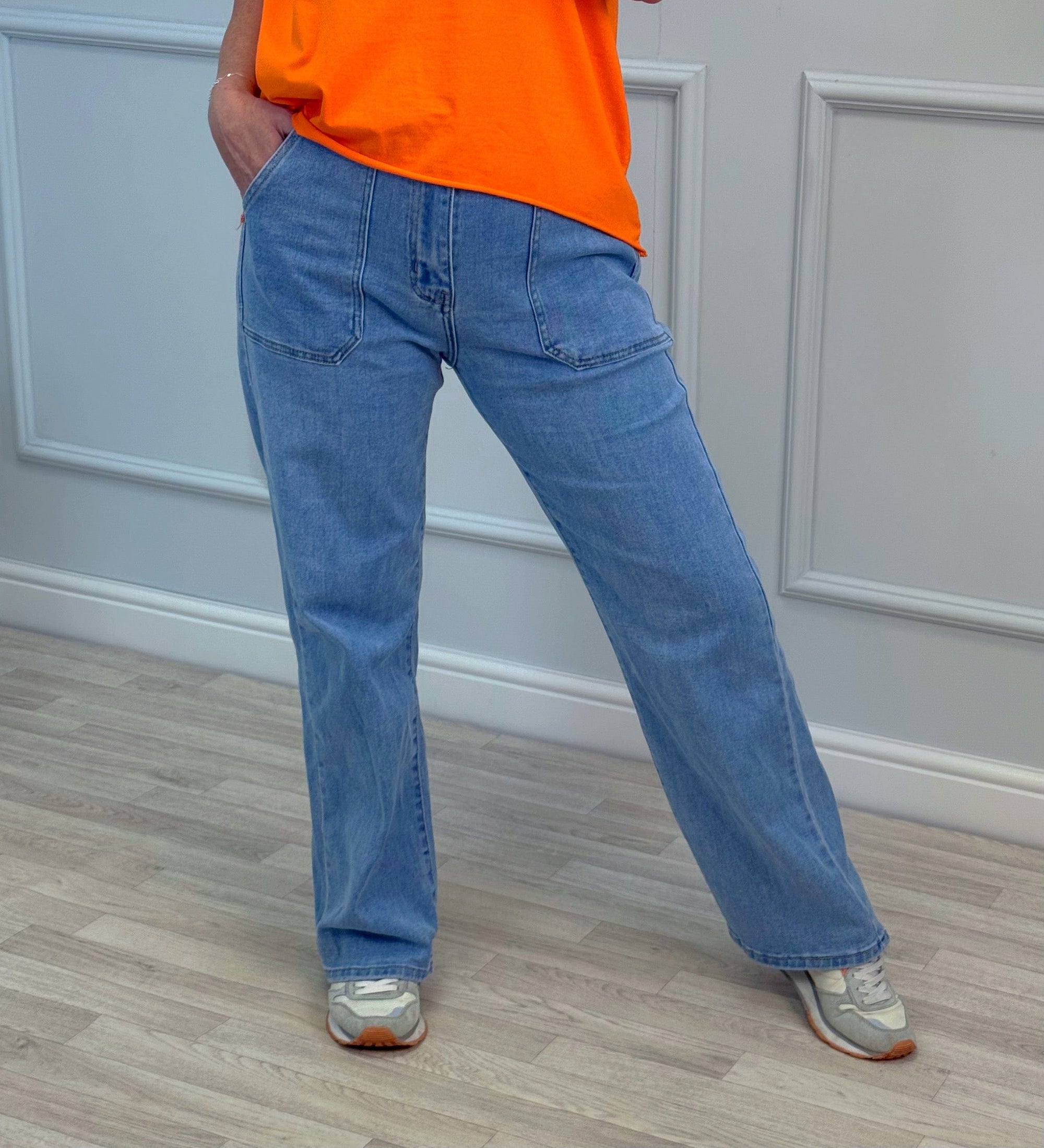 Indie Retro Wide-Leg Utility Jeans 10-20 - Susie's Boutique
