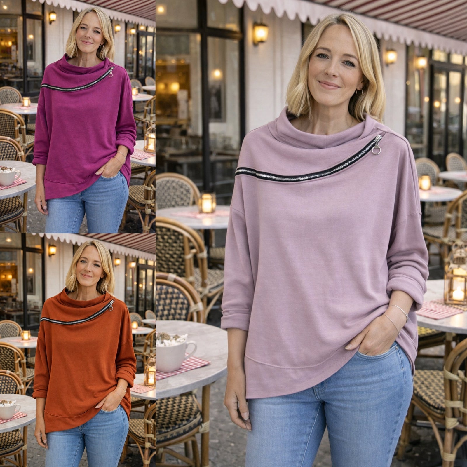 Zip Detail Sweat Top 10-18