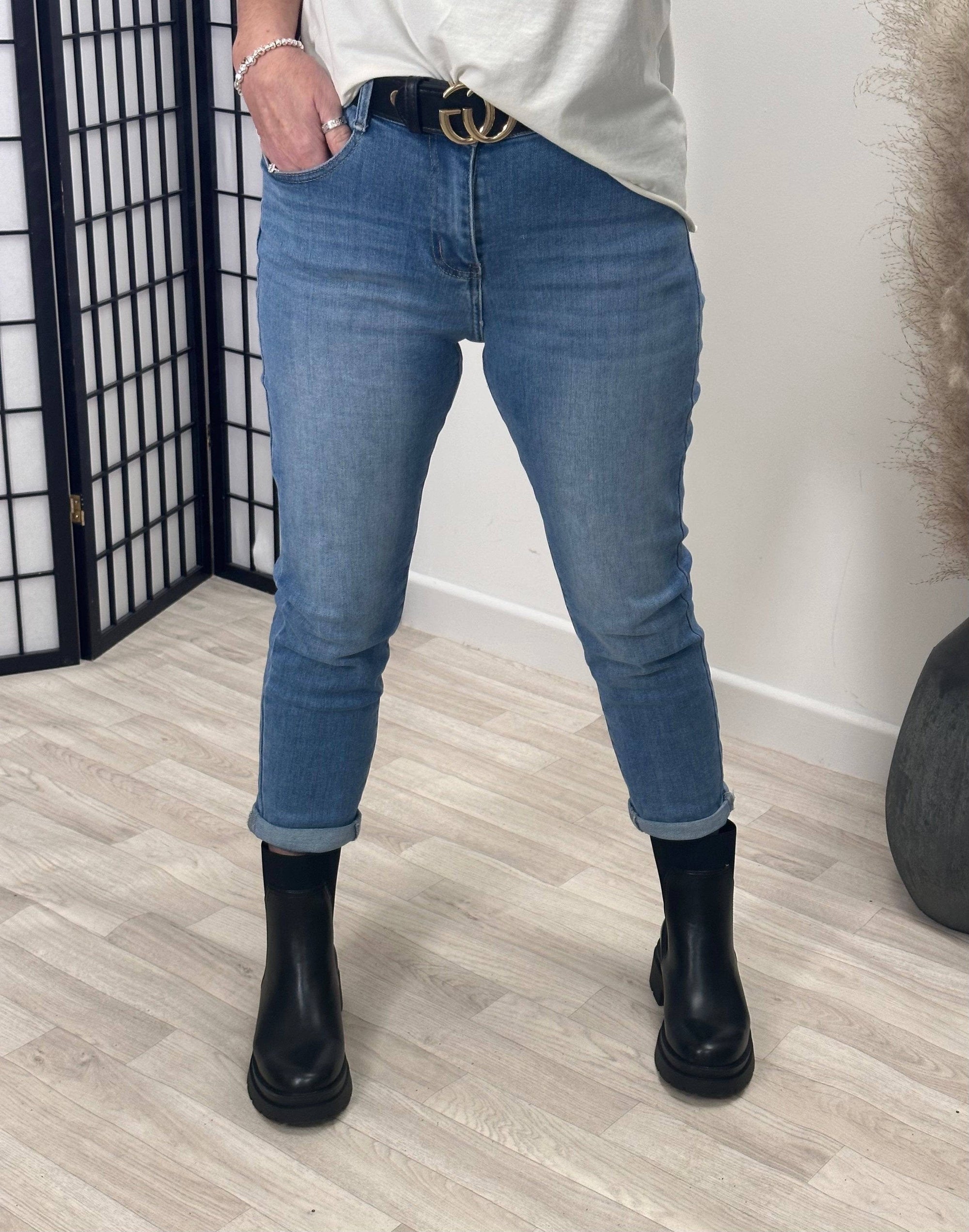 G-Smack Emily Mom Fit Jeans 8-22 Denim - Susie's Boutique