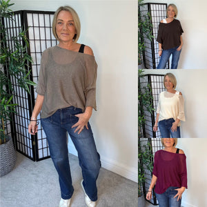 Tia Lightweight Sheer Knit Top 8-20 more colours