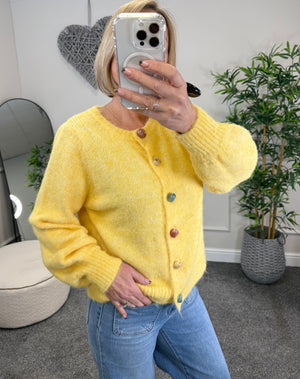 Isla Soft Knit Pebble Button Cardigan 10-16