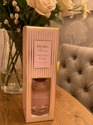 Round Rib Classic Reed Diffuser – 200ml Velvet Rose & Oud