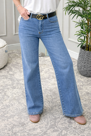 Marla High-Waist Wide-Leg Jeans 10-20 Short