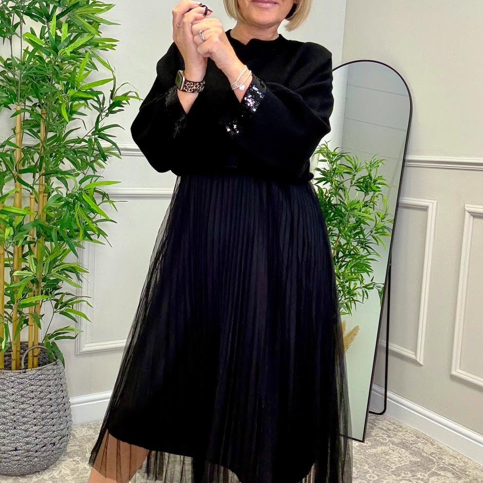 Aurelia Jumper & Pleated Tulle Dress Set – Plum no returns
