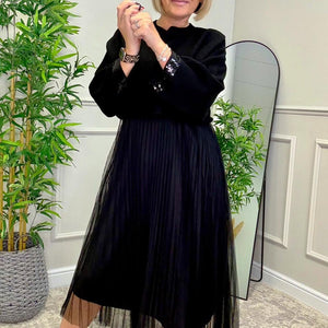 Aurelia Jumper & Pleated Tulle Dress Set – Plum no returns