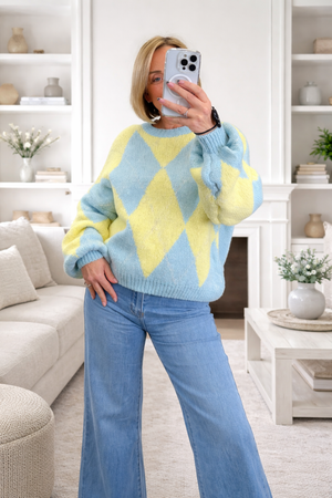 Rosalie Soft Argyle Knit Jumper 10-16