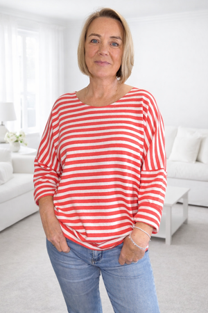 Amelia Stripe Knit Top – One Size 10-20