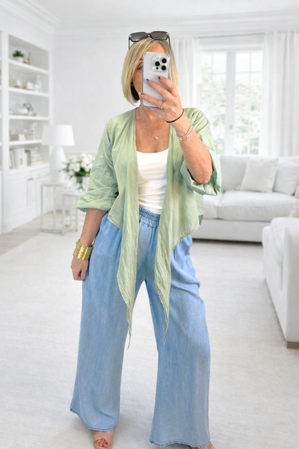 Nysa Cotton Tie-Front Shrug 8-18 Khaki No Returns on Sale Items