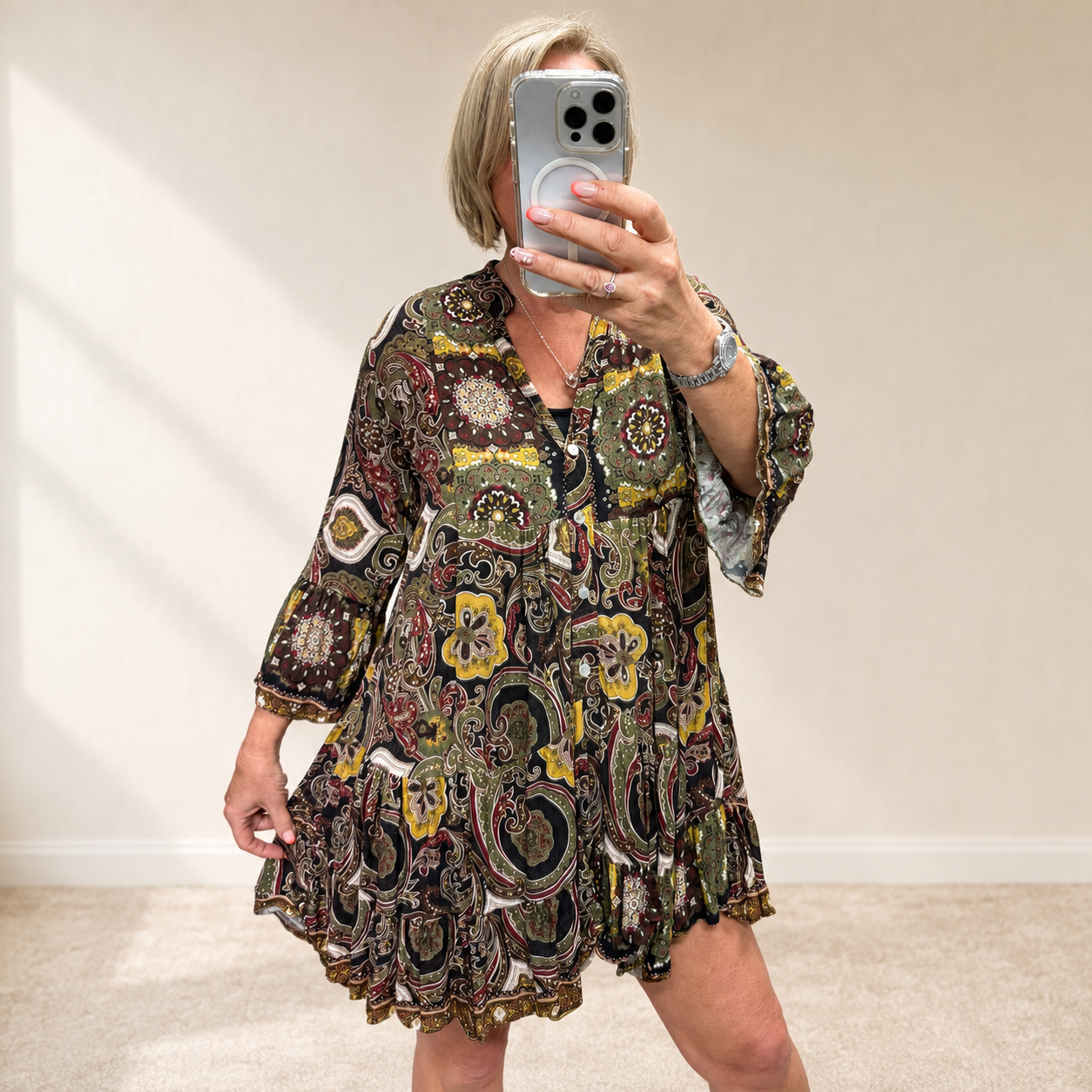 Leah  Boho Tunic Dress Size 10–18 no returns on sale items
