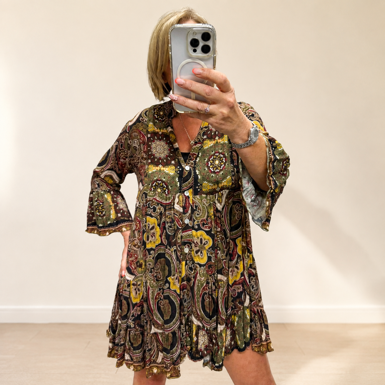 Leah  Boho Tunic Dress Size 10–18 no returns on sale items