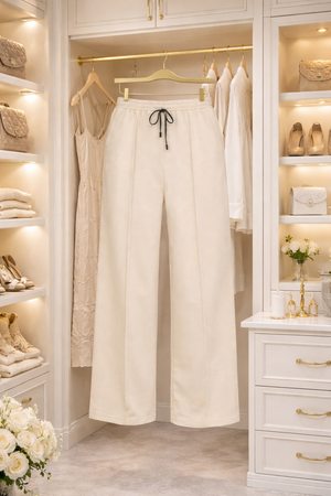 Alexandria Wide Straight Leg Trousers 8-18 Sand