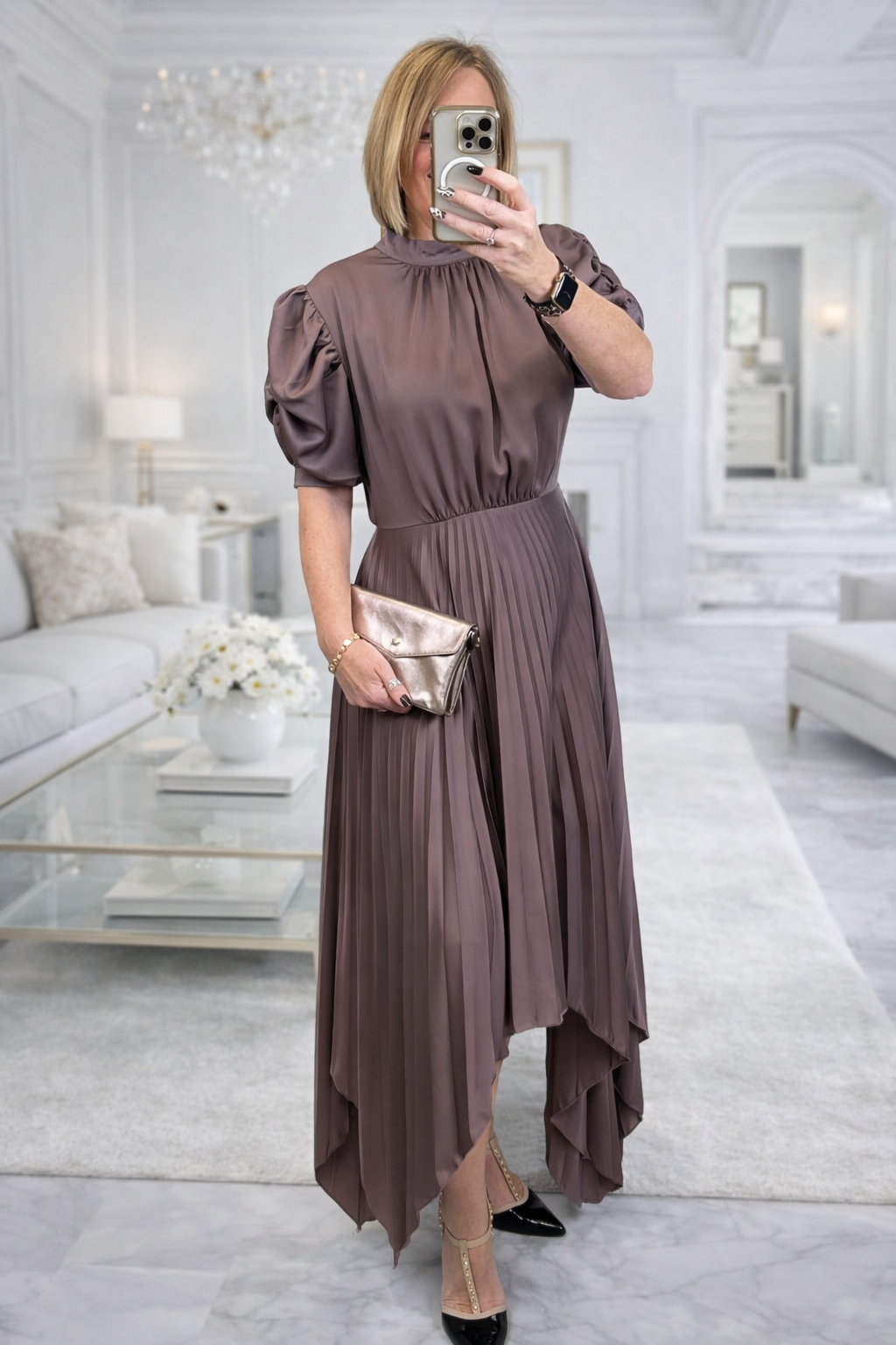 AX Paris Delphine Pleated Midi Dress No Returns On Sale Items