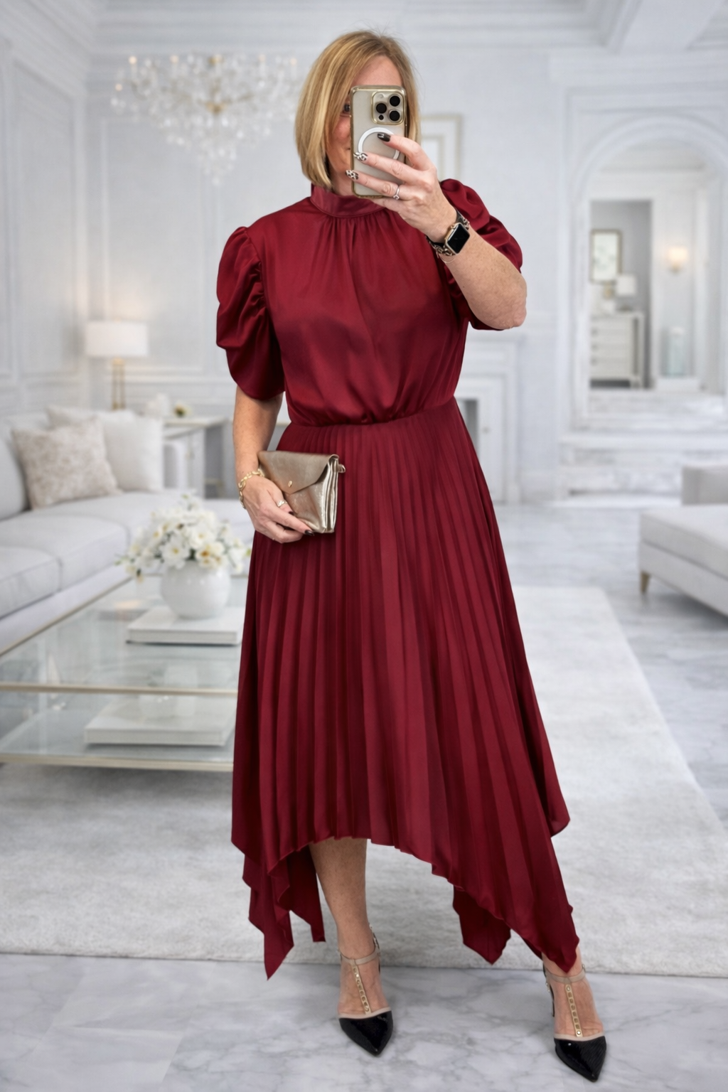 AX Paris Delphine Pleated Midi Dress No Returns On Sale Items