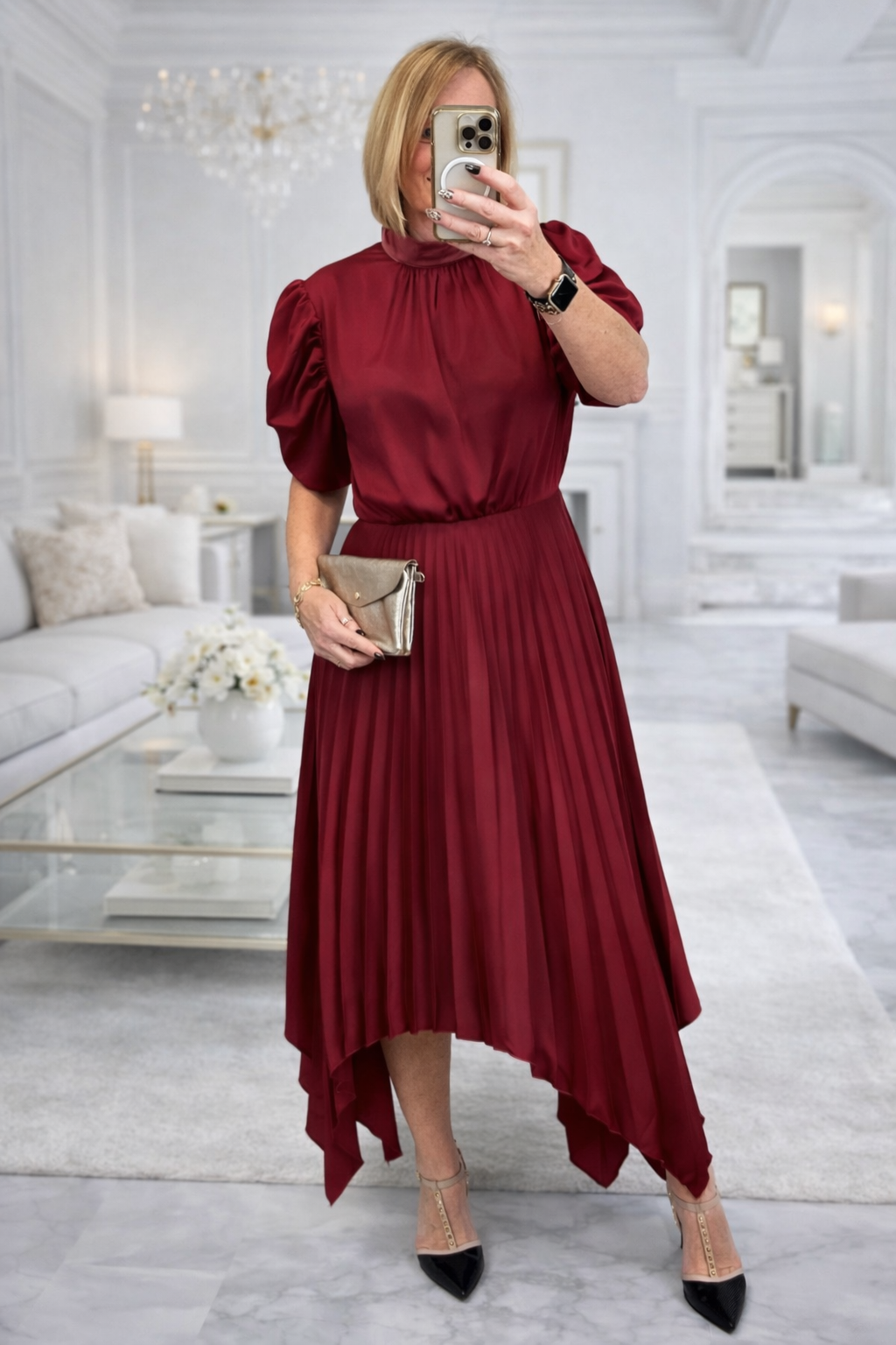 AX Paris Delphine Pleated Midi Dress No Returns On Sale Items