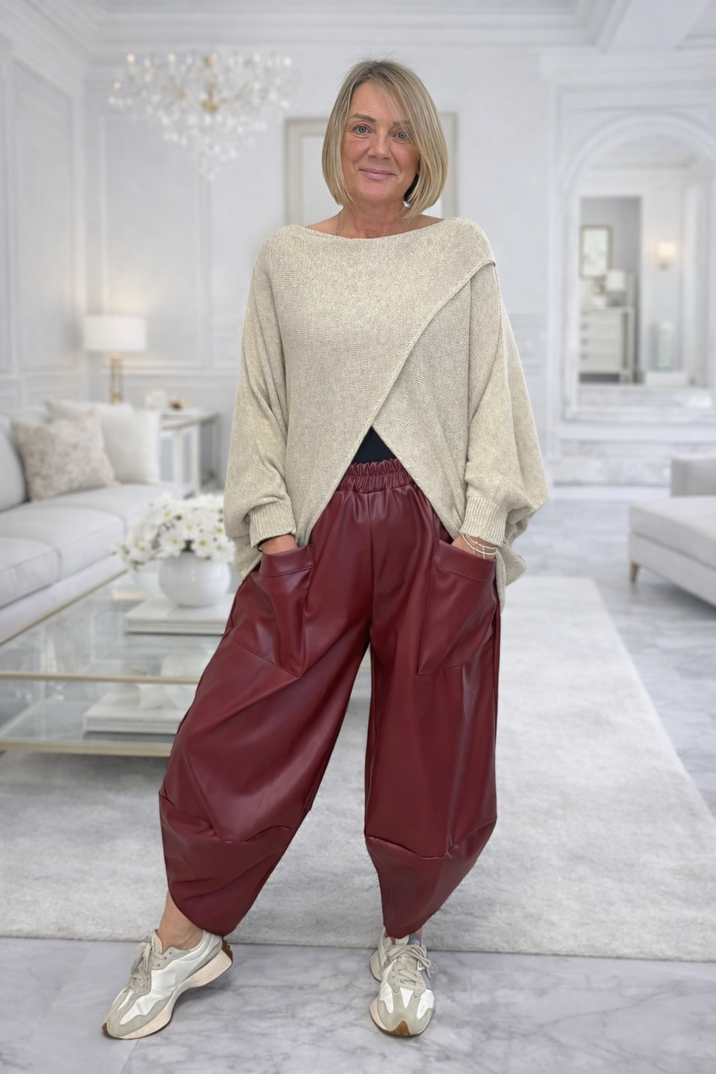 Lauren PU Cocoon Pants 12-18 No Returns on Sale Items