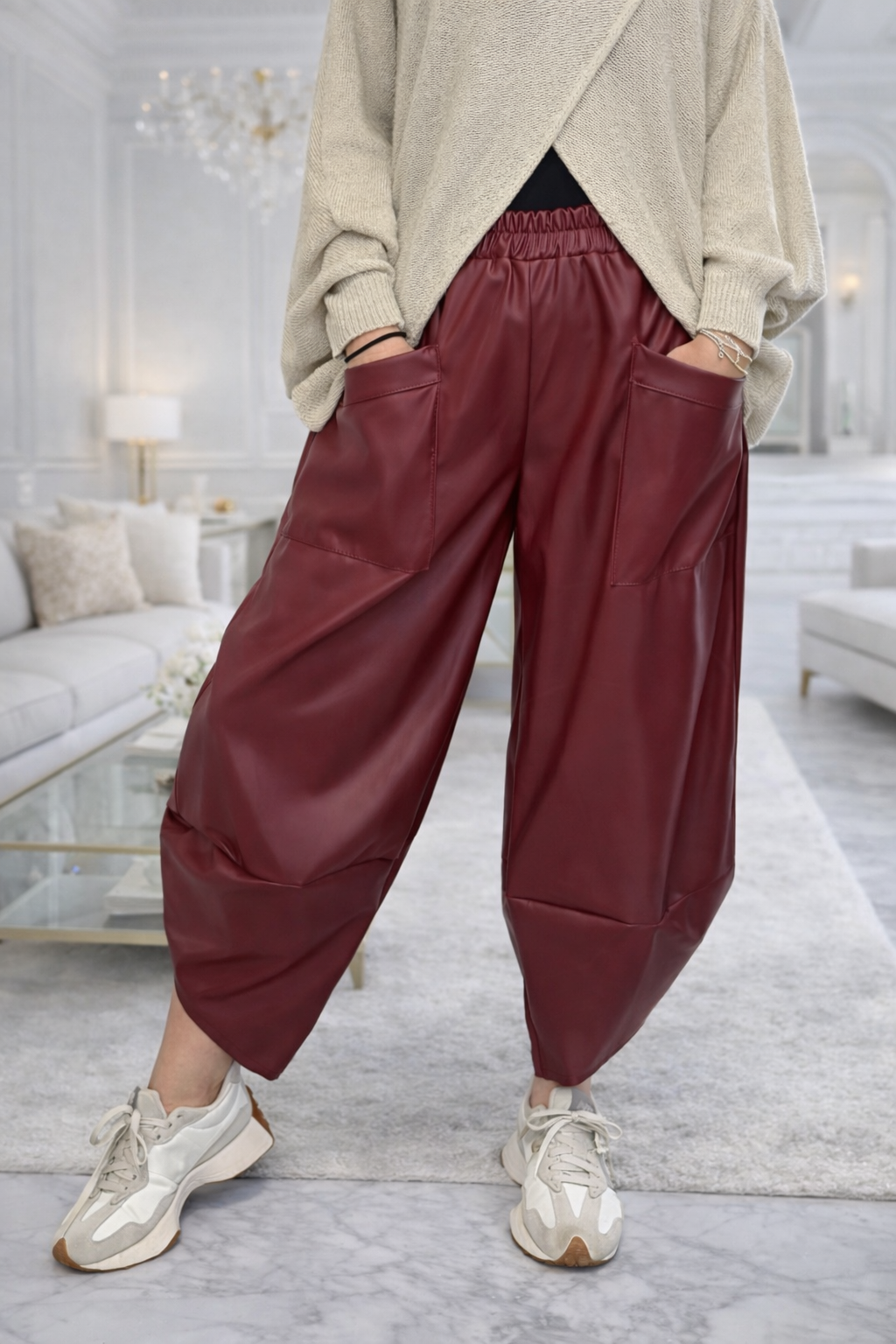 Lauren PU Cocoon Pants 12-18 No Returns on Sale Items
