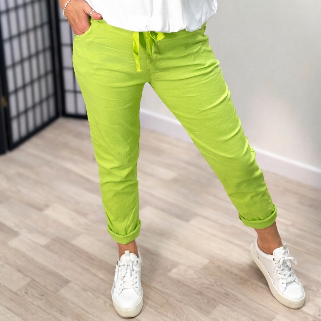 Julia Stretch Magic Trousers 8-22 Lime
