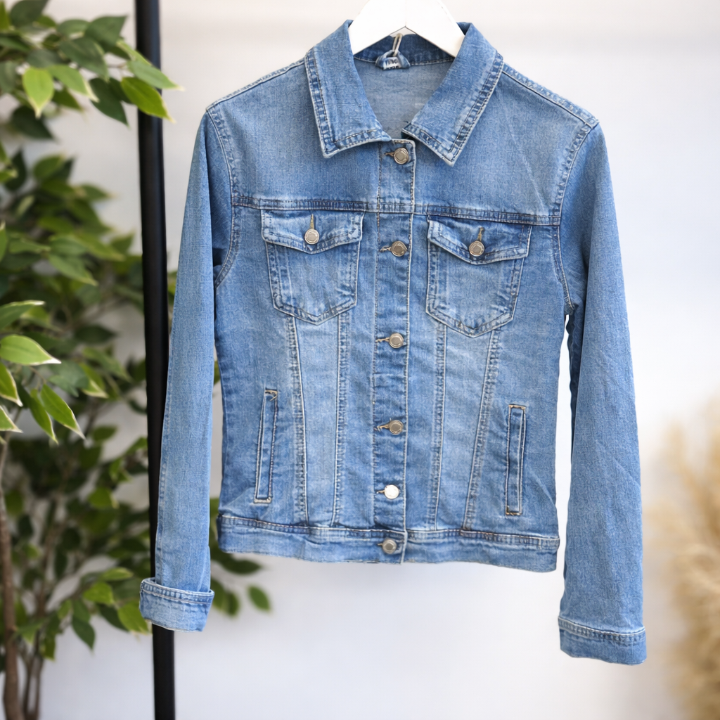 G-Smack Classic Stretch Denim Jacket 10-22 no return on sale items