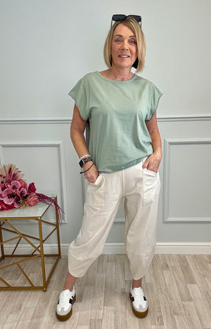 Lauren Cocoon Joggers – Relaxed Fit, Ultra-Comfortable Pants (Sizes 8-20) Sand