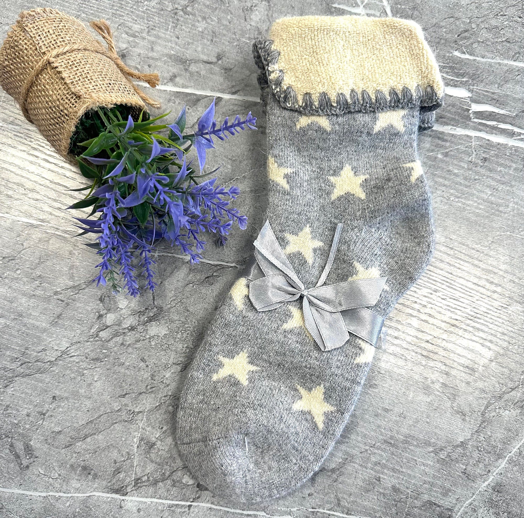 Star Fold Over Bed Socks (3Colours) NO RETURNS ON SALE ITEMS