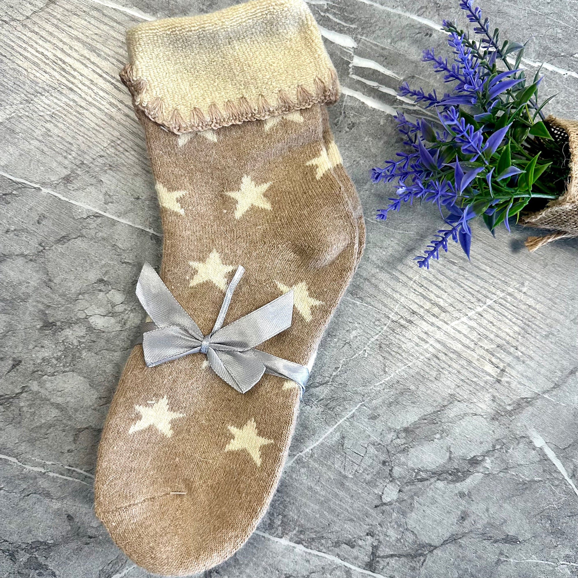 Star Fold Over Bed Socks (3Colours) NO RETURNS ON SALE ITEMS
