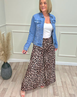 Gia Wide-Leg Trousers 8-16 Leopard