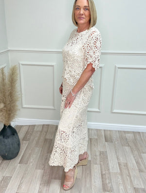 Zaria Crochet Lace Sequin Skirt 8-16