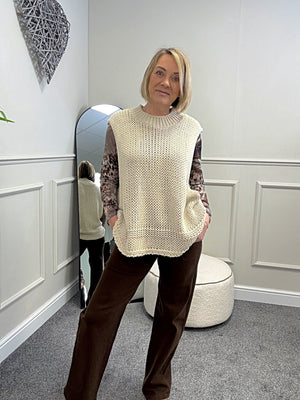 🇬🇧 Evie Knit Tank Top Sand 🇬🇧