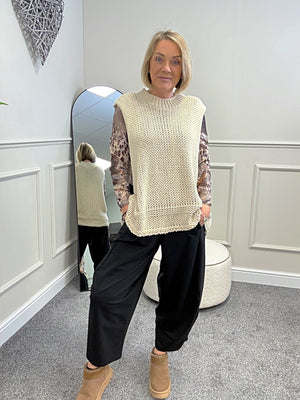 🇬🇧 Evie Knit Tank Top Sand 🇬🇧