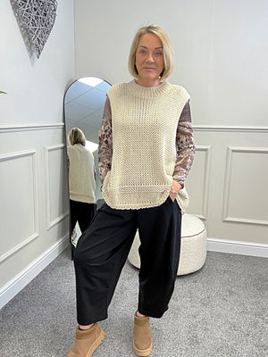 🇬🇧 Evie Knit Tank Top Sand 🇬🇧