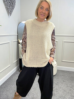 🇬🇧 Evie Knit Tank Top Sand 🇬🇧
