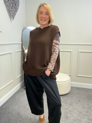 🇬🇧 Evie Knit Tank Top Chocolate 🇬🇧