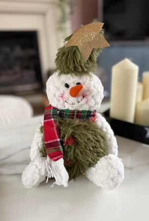 Festive Plush Snowman Decoration - Susie's Boutique