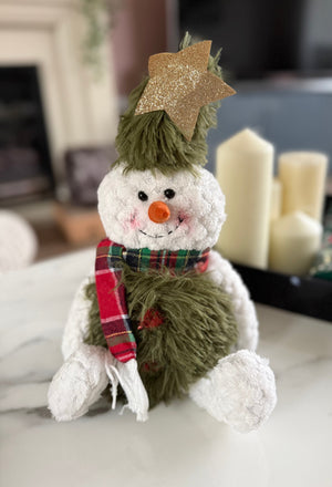 Festive Plush Snowman Decoration - Susie's Boutique
